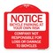 Signmission Bicycle Parking at Your Own Risk Company Not Responsible for Loss or Damage to Bicycle, RW-1818 A-DES-RW-1818-24323 - alternate 1